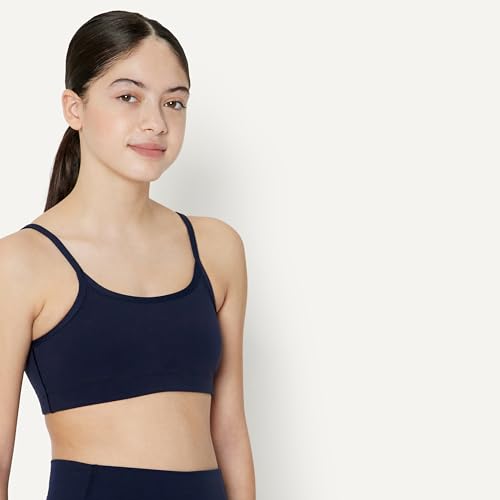 Girls' Light Support Spaghetti Strap Sports Bra - X-Small Navy