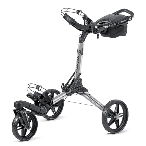 Nitron Swivel Golf Push Cart - Silver/Charcoal