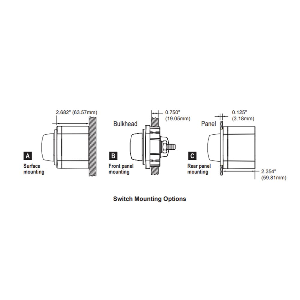 Blue Sea Systems On/Off Battery Switch - Durable Black Knob | 6006200 m-Series for Easy Control