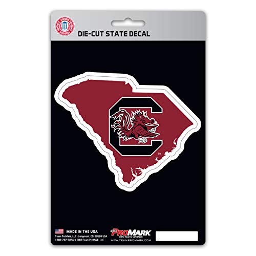 South Carolina Gamecocks State Shaped Vinyl Decal - Team Colors