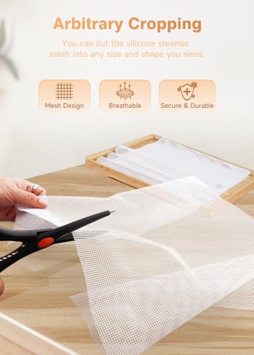 6 Pack Silicone Dehydrator Sheets 14x21 Inch Non-Stick Food-Grade Mesh Trays