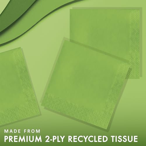 2-Ply Paper Lunch Napkins - Fresh Lime, 50 Count