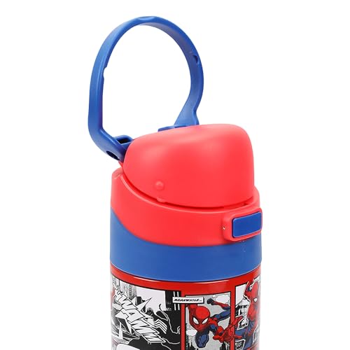 Spider-Man Comic Panels 24 Oz Stainless Steel Water Bottle - Kids Travel & Gift