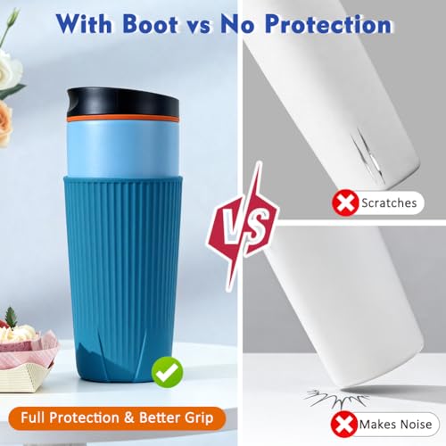 Silicone Water Bottle Boot for Owala 20oz Tumbler - Blue