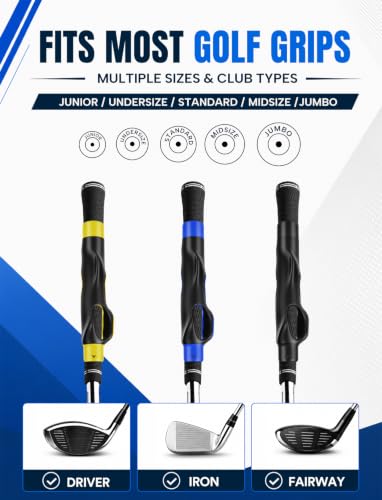 Golf Grip Trainer for Right-Handed Golfers - Black/Blue