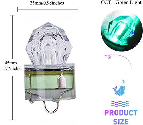 Edearkar 10 Pack Underwater LED Fishing Lights Waterproof Deep Drop Lures for Tuna & Swordfish