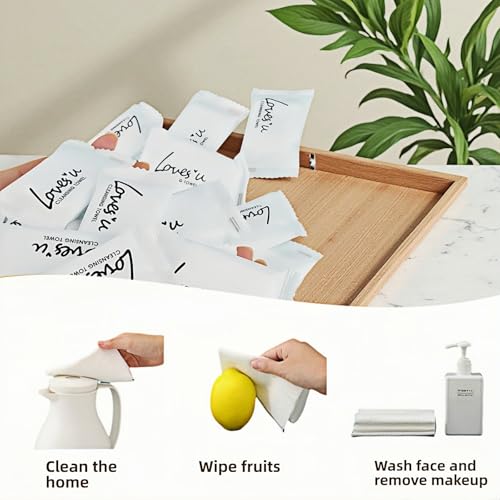 20 Pack Compressed Towels - 11.8x9.45 Inch Reusable Travel Face Towels