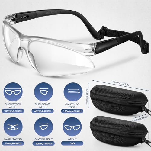 3-Pack Anti-Fog Sports Goggles - Protective Eyewear for Basketball, Racquetball, & More