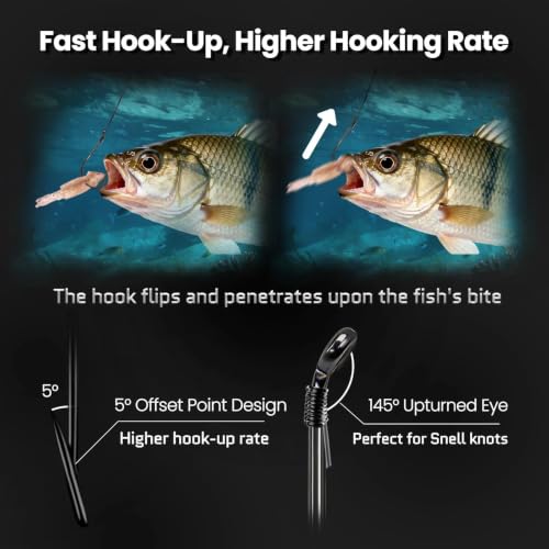Octopus Fishing Hooks - High Strength, 100 Pcs, Black, 6#