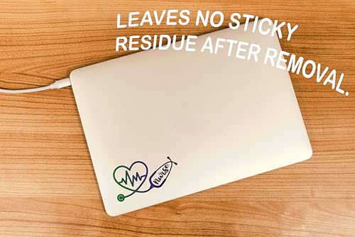 Nurse Stethoscope Heartbeat Vinyl Sticker Decal - 5.5 inches