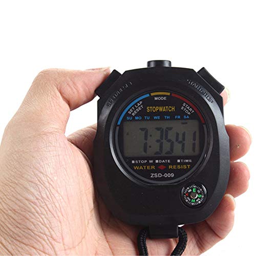 Digital Sport Stopwatch Timer - 2 Pack with Large Display & Alarm