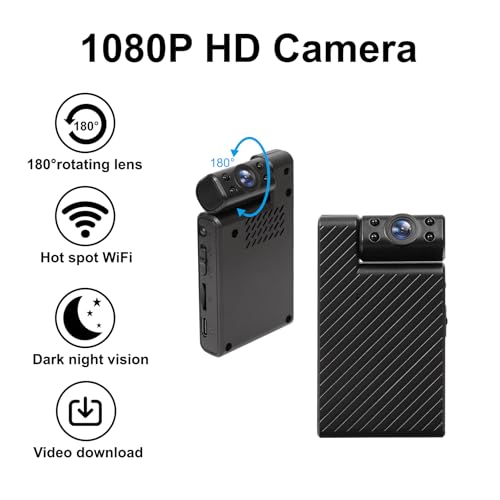 Mini Hidden Camera with Night Vision ? Ultra HD WiFi Spy Camera, Remote View, Motion Detection Phone App Control & Real-Time Alerts with 32GB SD Card, for Home/Baby/Pet/Nanny Monitor