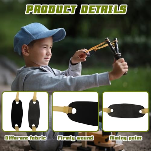 Heavy Duty Slingshot Replacement Bands - 3 Pcs Rubber Tubes for Hunting