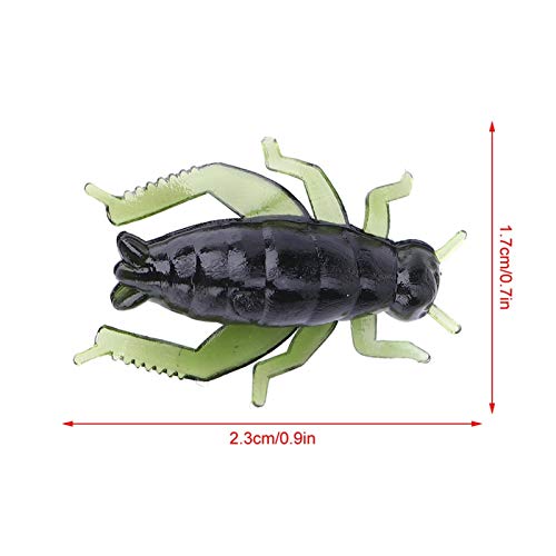 50 Pcs Soft Plastic Fishing Lures - Realistic Cricket Design