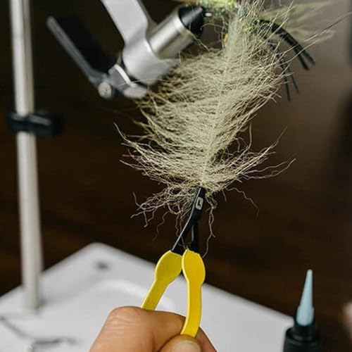 Loon Ergo Hackle Plier for Fly Tying - Versatile Smooth Tips, 1/8" Taper