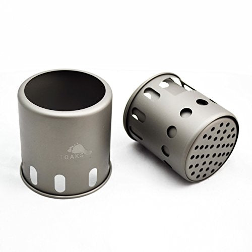 TOAKS Titanium Collapsible Camping Stove - Ultralight Portable Wood Burner