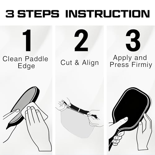 Pickleball Paddle Edge Guard Tape - 16mm Black Protection