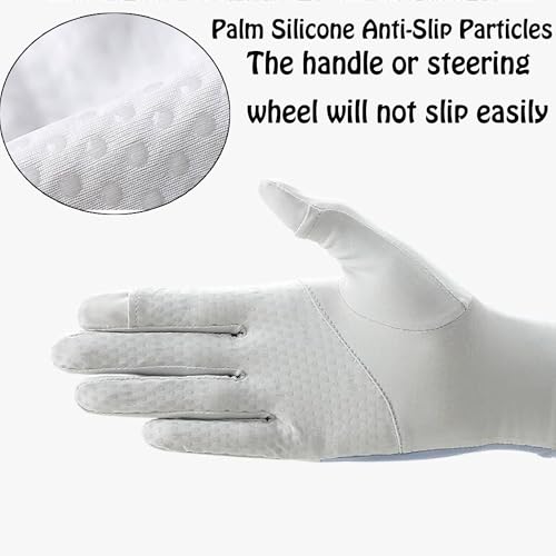 Full Finger Summer Cycling Gloves - UV Protection & Touchscreen - Grey