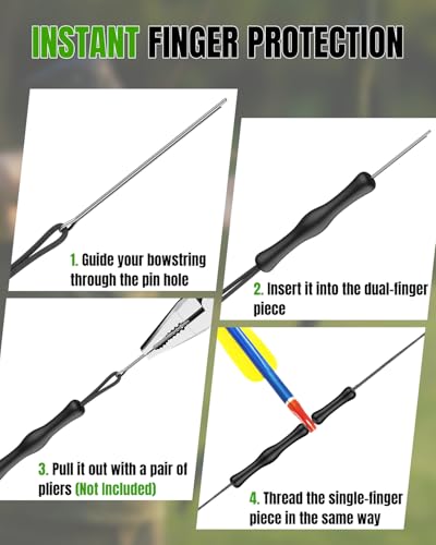 Recurve Bow Stringer Tool - Heavy-Duty Nylon with Finger Guard