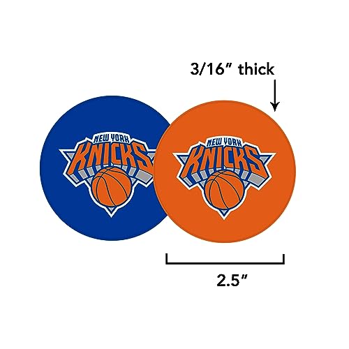 NBA Basketball Car Coasters Set of 2 - New York Knicks Licensed Cup Holders
