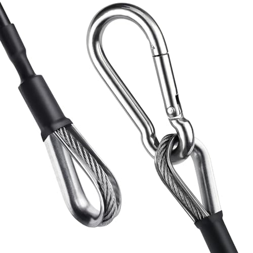 TOBWOLF 2PCS Gym Extension Cable, 10/20/39in Cable Machine Attachment