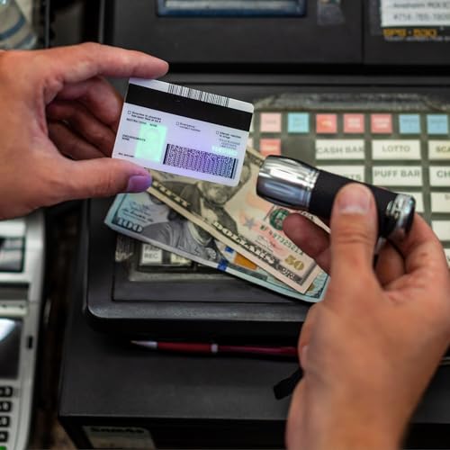 Dri Mark UV Pro Proprietary UV Flashlight Document Fraud & International Counterfeit Money Detection - Detects Pet Urine, Stains & Cleanliness - Loss & Fraud Protection - Batteries Included