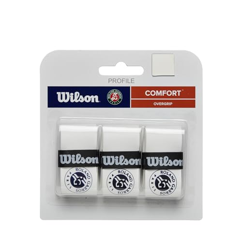 Tennis Overgrip - 3 Pack, Extra Tacky Grip, White/Navy