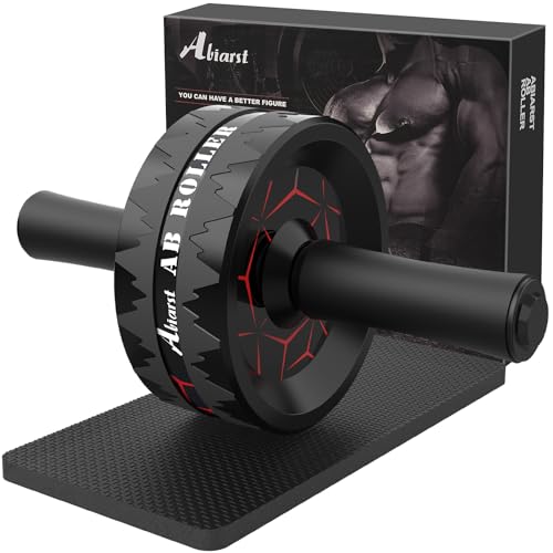 Ab Roller Wheel for Core Strength Training - Ultra-Wide Design, Black