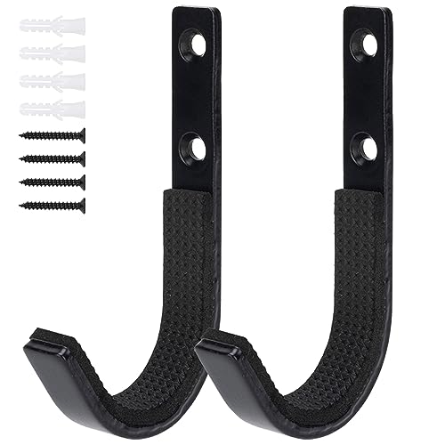 Heavy Duty Steel Gun Rack Wall Mount - Horizontal Rifle & Shotgun Hook - Black