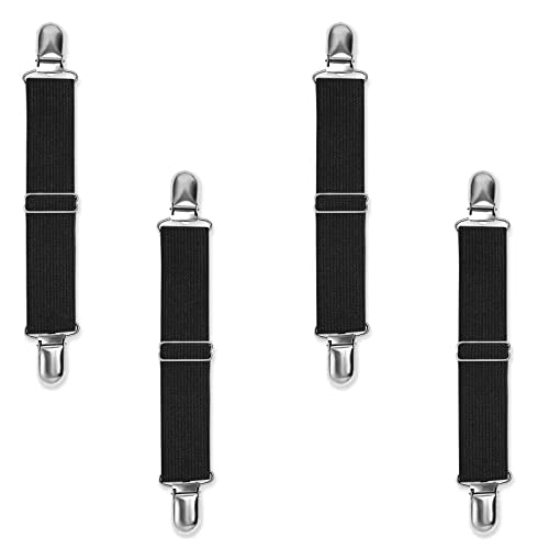 Adjustable Boot Straps Clips for Pants - Black