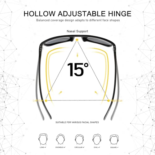 Polarized Golf Sunglasses for Men & Women - Lightweight & UV Protection