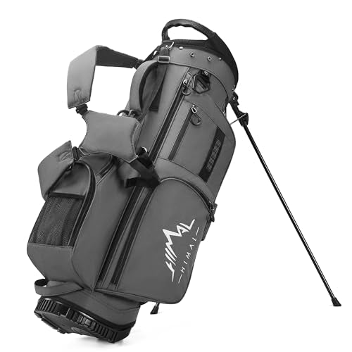 Lightweight 7-Way Golf Stand Bag - Gray | Multiple Pockets, Dual Straps