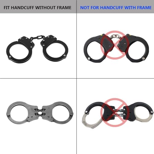 Polymer Handcuff Case for Law Enforcement, Fits ASP & Hinged Cuffs, MOLLE Belt Clip, Black