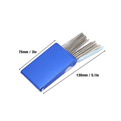 Gas Welding Tip Nozzle Cleaner File Set for Soldering Clean Welding Soldering Pins 21Pcs Stainless Steel