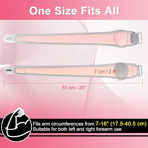 Adjustable Elbow Brace for Sports - Compression Support - Pink (1 Pack)