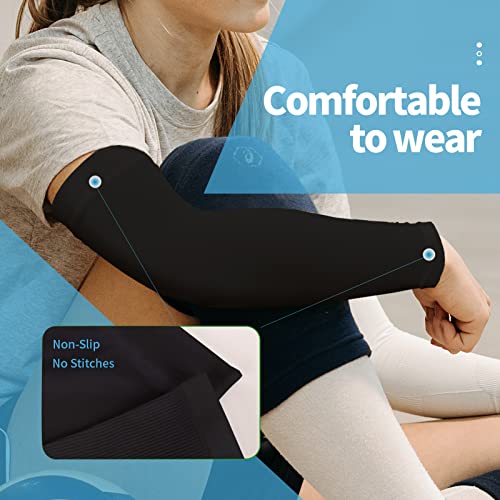 Cooling Sports Arm Sleeve UPF 50 - Black for Men & Women