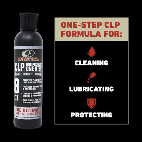 Clenzoil Mossy Oak 8 oz Gun Cleaning Oil - All-in-One CLP for Firearms