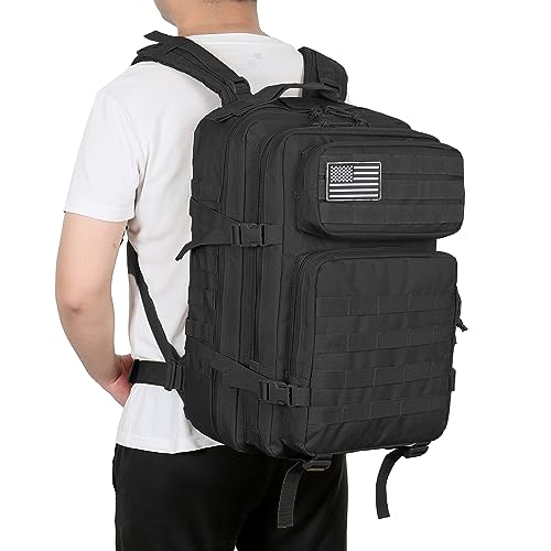 Military Tactical Backpack 45L Molle Assault Pack for Hiking