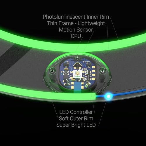Flying Ring with RGB LED Lights - Waterproof & Soft Rim Toy