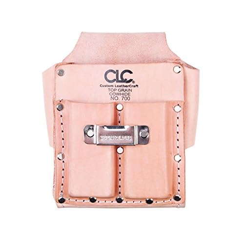 CLC Custom Leathercraft 700 Tool Pouch, Heavy Duty, 5-Pocket, Tan