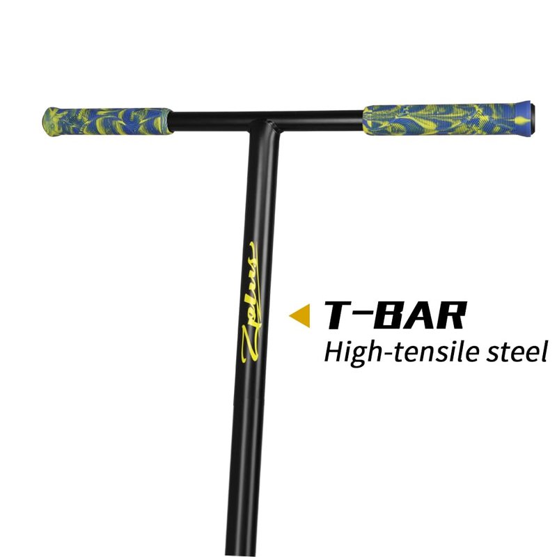 Zplus Pro Scooter - Stunt Trick Beginner to Advanced Freestyle Street Pro Scooter for Kids Ages 8 and Up, Teens and Adults(Green/Orange)