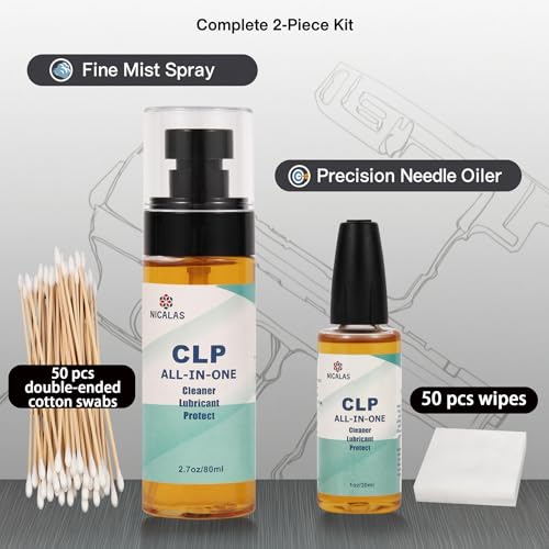 CLP Gun Cleaning Oil 3.7oz - All-in-One Maintenance Kit with Swabs & Wipes