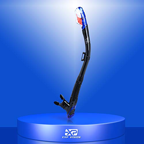 Dry Snorkel with Food-Grade Silicone Mouthpiece - Blue