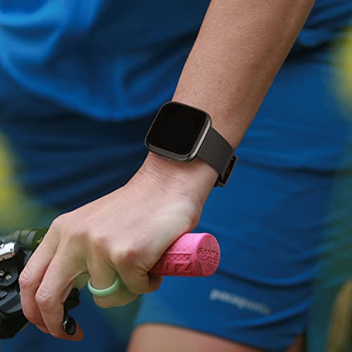 Fitbit Versa Bands - 2 Pack Soft Silicone Sport Strap - Black+Black