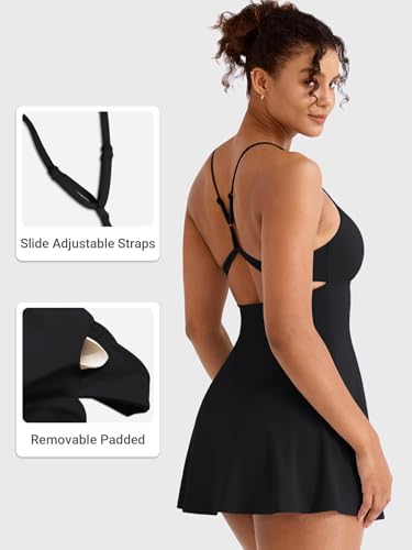 YEOREO CoreFlex Women Tennis Dress - Small Black