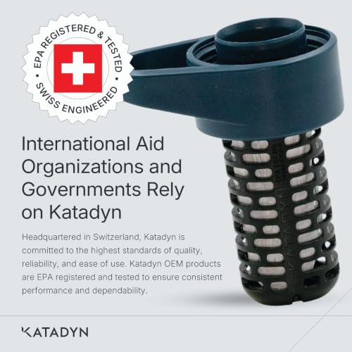 Katadyn BeFree AC Slate Blue Replacement Cartridge for 0.5L & 1.0L BeFree AC Bottle - Includes Variation BeFree AC Slate Blue - Replacement Filter (Flip Cap Not Included)