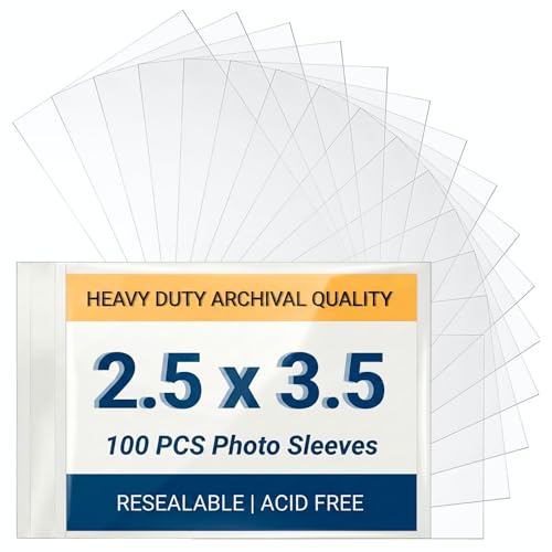 2.5x3.5 Trading Card Sleeves, 2.7 Mil Heavy-Duty Self-Seal Protectors - 100pcs