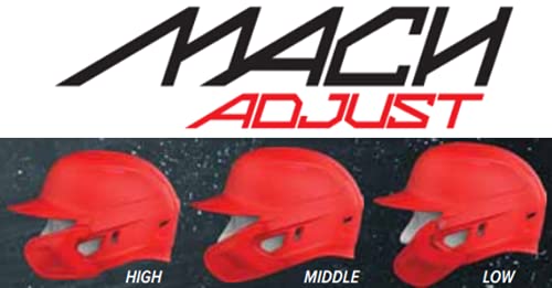 Rawlings Mach Adjust Face Guard Extension for Right-Handed Batters Matte Maroon - Fits Mach Series Helmets