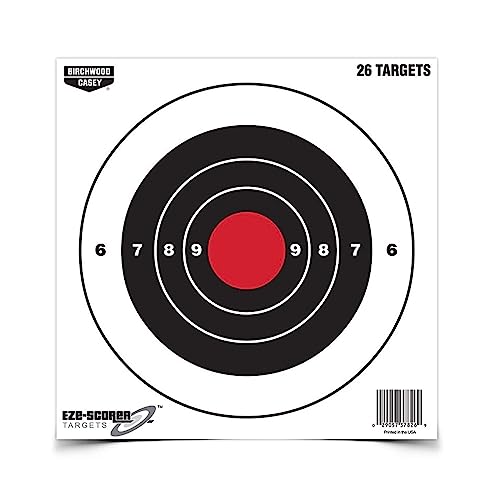 Eze-Scorer Bull's-Eye Paper Targets - 26 Pack for Indoor & Outdoor Use