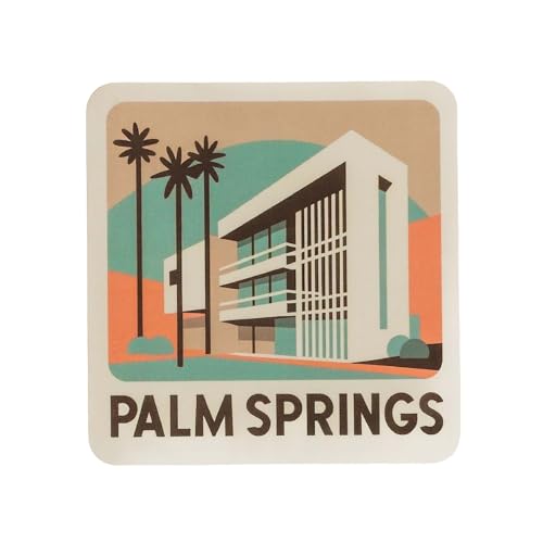 Vagabond Heart Palm Springs Sticker - Weatherproof Vinyl California Souvenir Decal